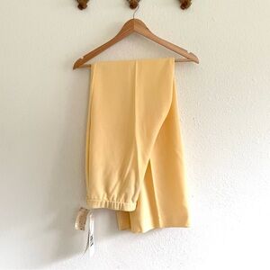 Vintage Cotton Blend High Waist Wide Legged Slacks Buttery Pale Peach NWT